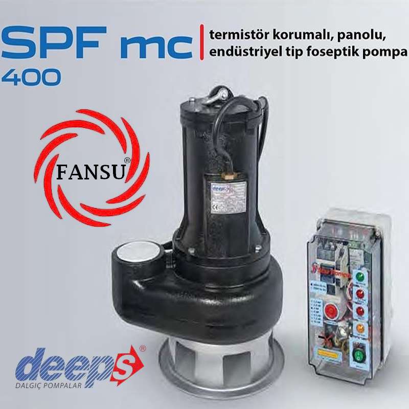 Star Pompa deeps SPF mc 400 T TERMİSTÖR KORUMALI, PANOLU ENDÜSTRİYEL TİP FOSEPTİK DALGIÇ POMPA