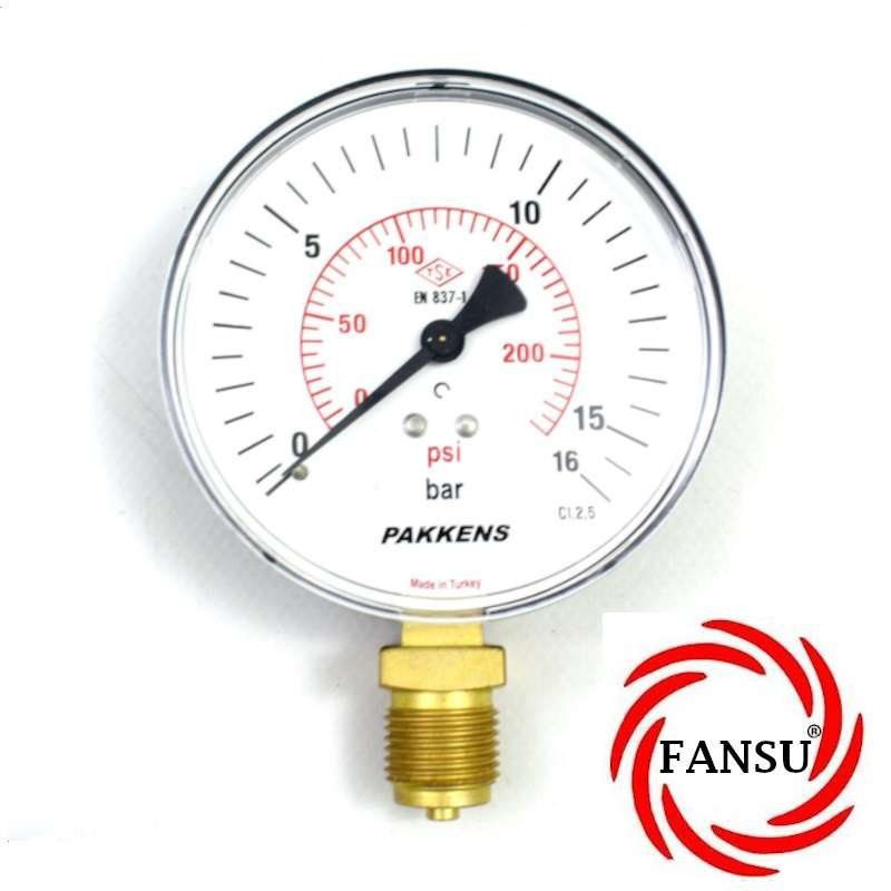 MURCELL MANOMETRE 0-10 BAR BASINÇ ÖLÇER MECK 1/4” ÇIKIŞ