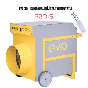 Evo35 PROs - 35 kw Kumandalı ve Dijital Endüstriyel Elektrikli Fanlı Isıtıcı