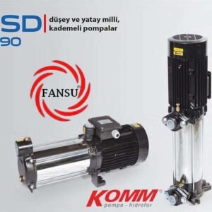 Star Pompa KOMM SD 90/8 T YATAY MİLLİ, PASLANMAZ CEKETLİ KADEMELİ SANTRİFÜJ POMPA