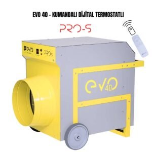 Evo40 PROs - 40 kw Kumandalı ve Dijital Endüstriyel Elektrikli Fanlı Isıtıcı