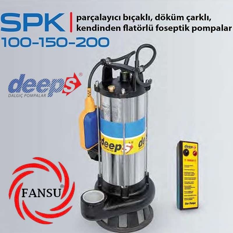 Star Pompa deeps SPK 150 T+PANO PARÇALAYICI BIÇAKLI, DÖKÜM ÇARKLI, KENDİNDEN FLATÖRLÜ FOSEPTİK DALGIÇ POMPA