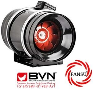 BVN BAHÇIVAN BMFX 315/2V METAL YUVARLAK KANAL FANLARI KARMA AKIŞLI