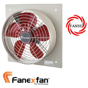 FANEX PSTK 400 KARE KASA METAL PERVANELİ AKSİYAL ASPİRATÖRLER (TRİFAZE)