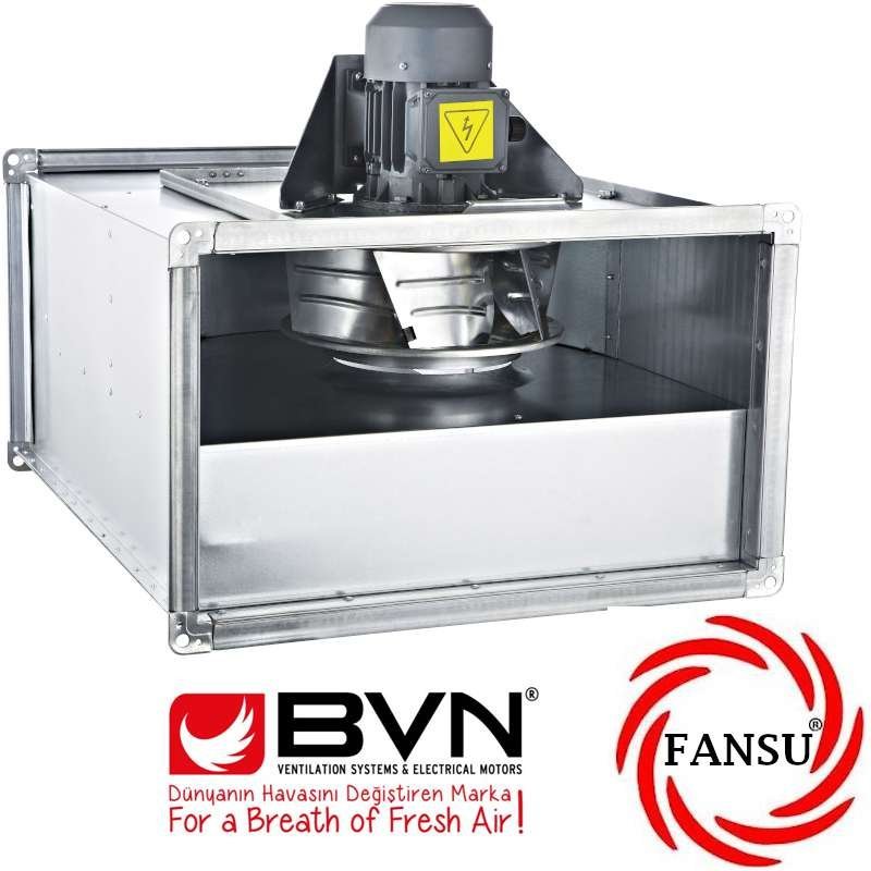 BVN BAHÇIVAN BDKF-R 560 M DİKDÖRTGEN HARİCİ MOTORLU KANAL FANLARI GERİYE EĞİMLİ