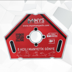 MYS 5 Açılı Manyetik Kaynak Gönyesi Kırmızı